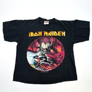 Vintage Iron Maiden T Shirt 1998 Virtual XL Tour Album 90s Band Metal Rock